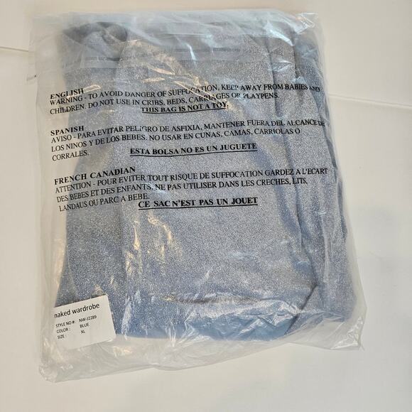 Naked Wardrobe Glow On Jumpsuit Blue Size X Large - Picture 8 of 11